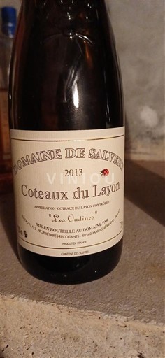 Вина Blanc moelleux Les Oudines Domaine Salvert 2013 Франція Луарська долина Кото-дю-Лайон AOC