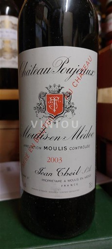 Bordeaux Moulis-en-Médoc Château Poujeaux Jean Thiel 2003