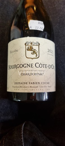 Burgundia Bourgogne Côte d'Or Domaine Fabien Coche 2021