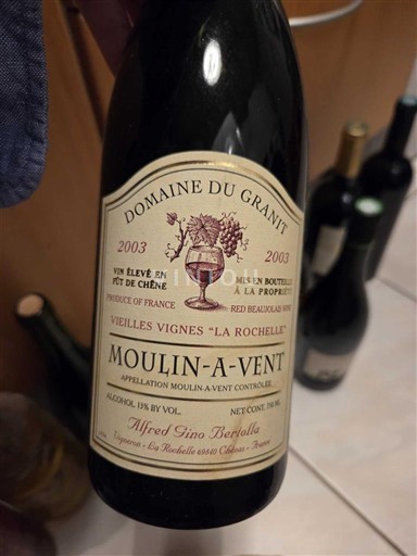 Вина Rouge sec Vieilles Vignes 'La Rochelle' Domaine Granit 2003 Франція Божоле Мулен-а-Ван AOC