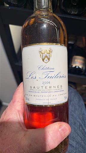 Bordeaux Sauternes Château Les Tuileries 2006