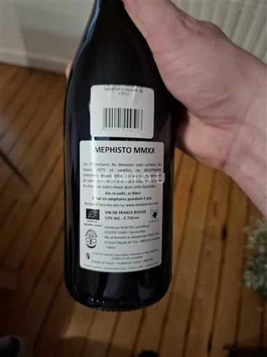 Valle del Loira No especificado Domaine L'Ecu Mephisto 2020