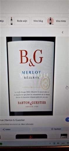 Bordeaux Ni doloceno Barton & Guestier Merlot Réserve 2018