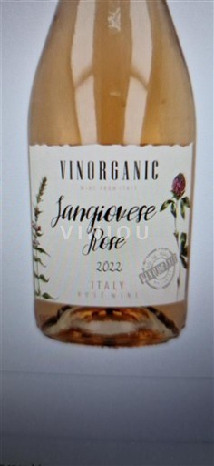 Вина Rosé sec Sangiovese Rosé Vinorganic 2022 Італія Тоскана IGT