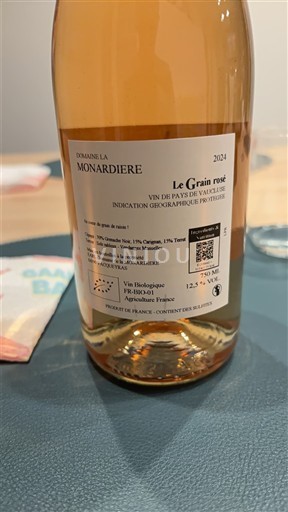 Вина Rosé sec Le Grain rosé Domaine La Monardière 2024 Франція Рона Не вказано AOC