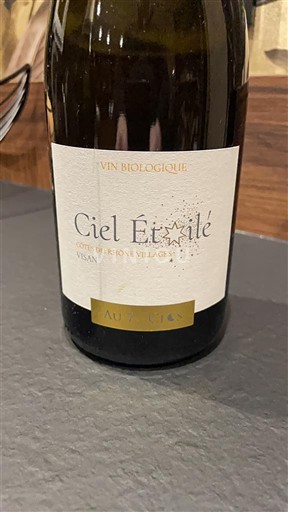 Vin Blanc demi-sec Ciel Étoilé Au'Riole 2022 France Vallée du Rhône AOC