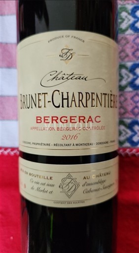 Sydväst Bergerac Château Brunet Charpentiere 2016