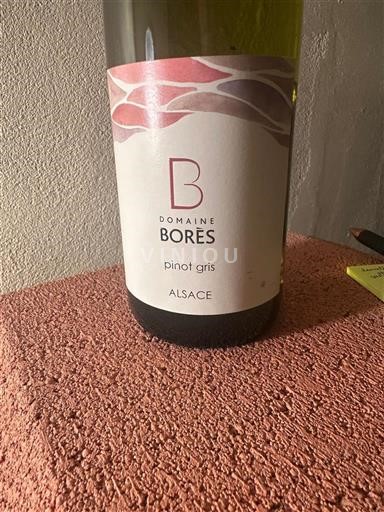 Вина Blanc sec Pinot Gris Domaine Bores 2022 Франція Ельзас Vin de France