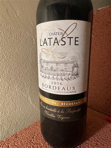 Bordeaux Château Lataste Vieilles Vignes 2016