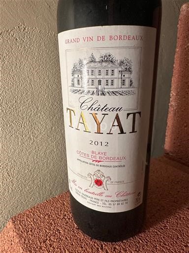 Бордо Блай-Кот-де-Бордо Château Tayat 2012