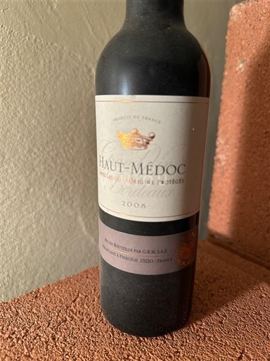 Vine Rouge sec Bordeaux 2008 Frankrig Bordeaux Haut-Médoc AOC