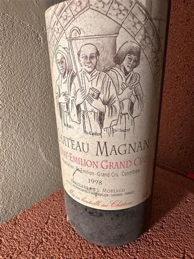 Бордо Сент-Емільйон Гран Крю Grand Cru Château Magnan 1998