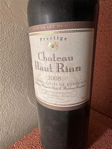 Бордо Прем'єр-Кот-де-Бордо Château Haut Rian Prestige 2008