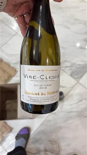Burgundia Viré-clessé Domaine Mortier Fût de Chêne 2018