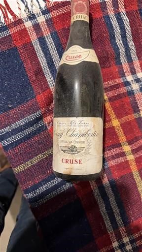 Borgonha Gevrey-chambertin Grand Cru Cruse 1972