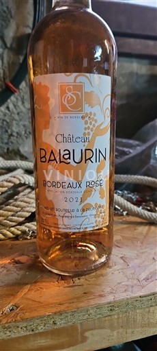 Rượu vang Rosé sec Château Balaurin 2021 Pháp Bordeaux Bordeaux hồng AOC