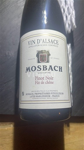 Alsace Mosbach Pinot Noir Fût de chêne Non-Vintage