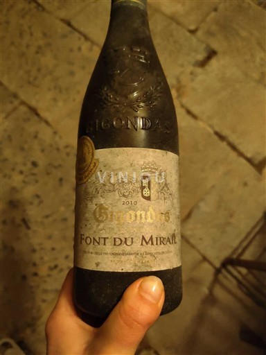 Rượu vang Rouge sec Font du Mirail 2010 Pháp Thung lũng Rhône Gigondas AOC