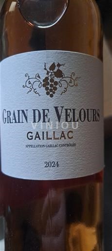 Lounais-Ranska Gaillac Grain de Velours 2024