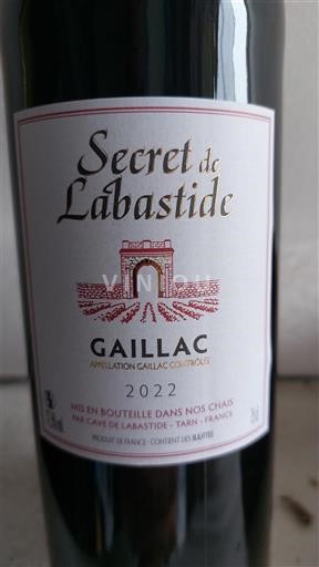 Jugperëndim Gaillac Cave de Labastide Secret de Labastide 2022