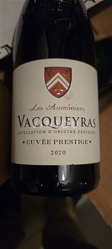 Rhônedalen Vacqueyras Les Aumôniers Prestige 2020