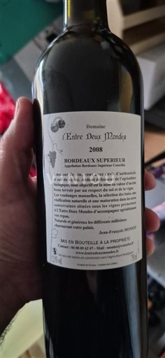 Bordeaux Bordeaux superior Domaine L'Entre Deux Mondes 2008