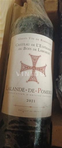 Bordoja Lalande-de-pomerol Château de L'Espérance du Bois de Laborde 2021