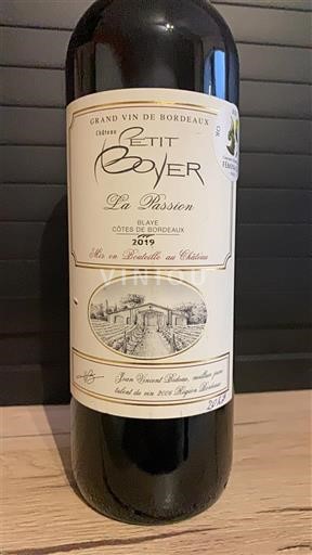 Bordeaux Blaye-côtes-de-bordeaux Château Petit Boyer La Passion 2019