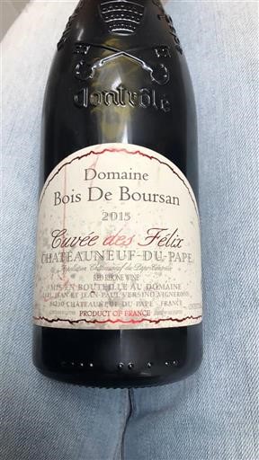 Rhônen laakso Châteauneuf-du-Pape Domaine Bois De Boursan des Félix 2015