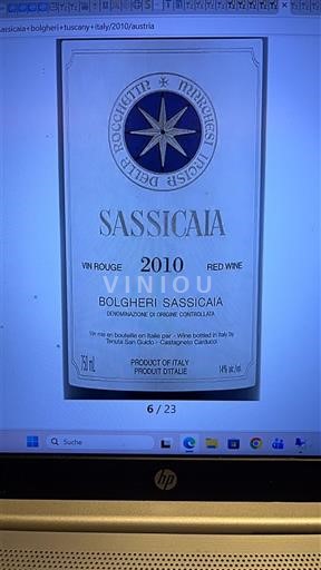 Toscana Tenuta San Guido Sassicaia 2010