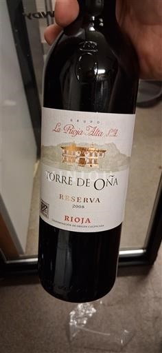 La Rioja Rioja Torre de Oña Reserva 2008