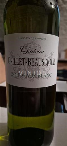 Burdeos Bordeaux blanco Château Grillet-Beauséjour Sin añada