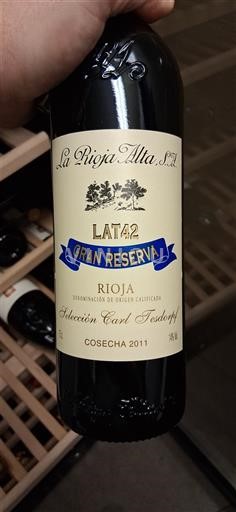 La Rioja Rioja La Rioja Alta LAT42 Gran Reserva 2011