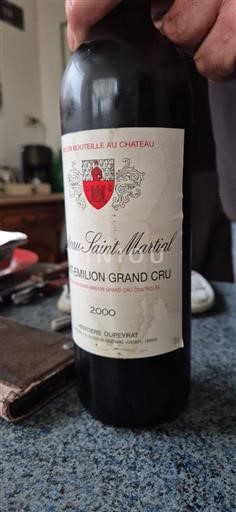 Bordeaux Saint-Émilion Grand Cru Grand Cru Château Saint-Martial 2000