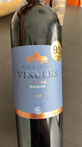 Sudoeste Cahors Château Vincens Origine 2017