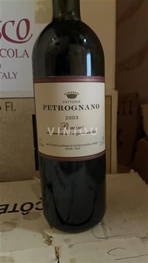 Vine Rouge sec Fattoria Petrognano 2003 Italien Toscana Pomino DOC