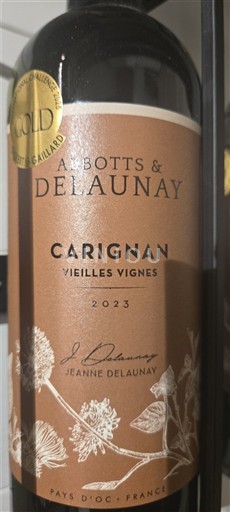 Linguadoca e Rossiglione Paese d'Oc Abbotts & Delaunay Carignan Vieilles Vignes 2023