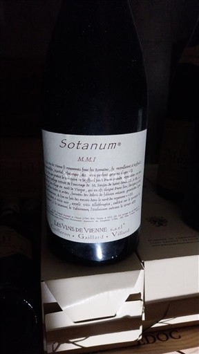 Рона Не вказано Les Vins de Vienne Sotanum 2001