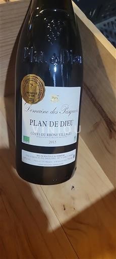 Valle del Ródano Côtes del Ródano Pueblos Domaine S Pasquiers Plan de Dieu 2015