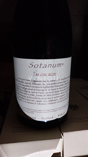 Alpi și Țara Rodanezilor Dealurile Rodiene. Les Vins de Vienne Sotanum 1999