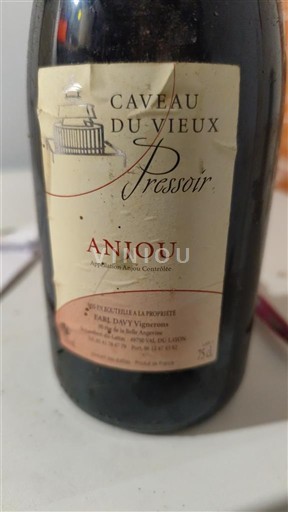 Wijnen Rouge sec Caveau du Vieux Pressoir Non millésimé Frankrijk Loirevallei Anjou AOC