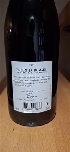 Valle del Rodano Côtes-du-rhône-villages Vaison la Romaine 2022