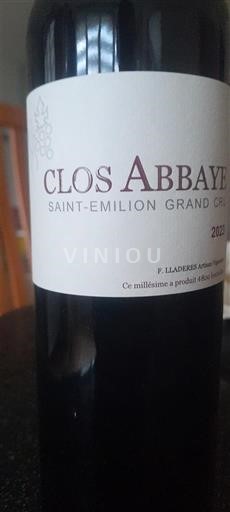 Bordeaux Saint-Émilion Grand Cru Clos Abbaye 2023