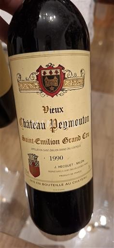 Burdeos Saint-Émilion Gran Cru Château Vieux Château Peymouton 1990