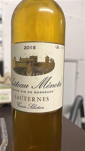 Бордо Сотерн Château Ménota Sélection 2018