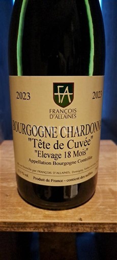 Burgundy Burgundy Chardonnay François d'Allaines Tête de 2023