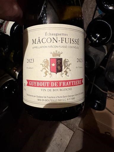 Burgundi Mâcon ja Mâcon-kylät Guy Bout de Fraytière Échaguettes 2023
