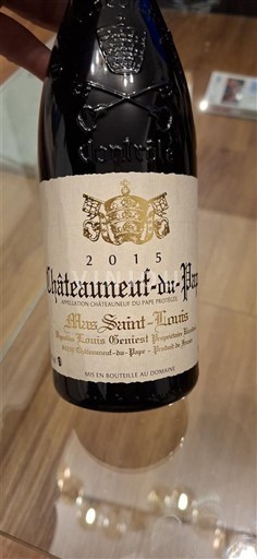 Rhônen laakso Châteauneuf-du-Pape Mas Saint Louis Louis Génesti 2015
