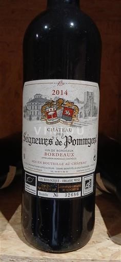 Bordeaux Château S Seigneurs de Pommyers 2014