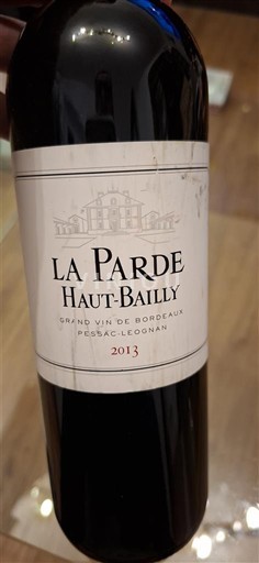 Bordeaux Pessac-Léognan Château Haut-Bailly La Parde Haut-Bailly 2013